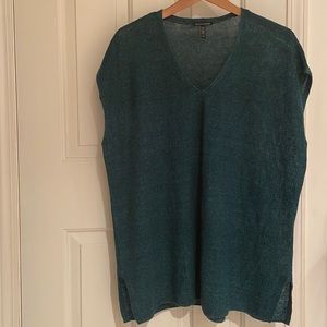 Eileen Fisher organic linen sleeveless tunic Size M